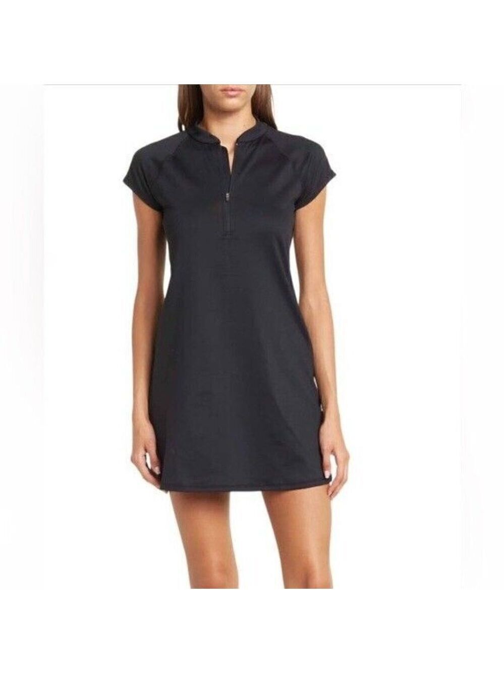Z by Zella womens short black athletic dress size medium *flaw broken zipper